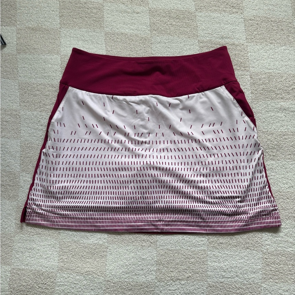 Adidas Maroon and White Skirt